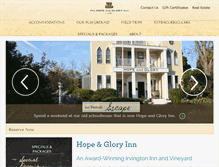 Tablet Screenshot of hopeandglory.com